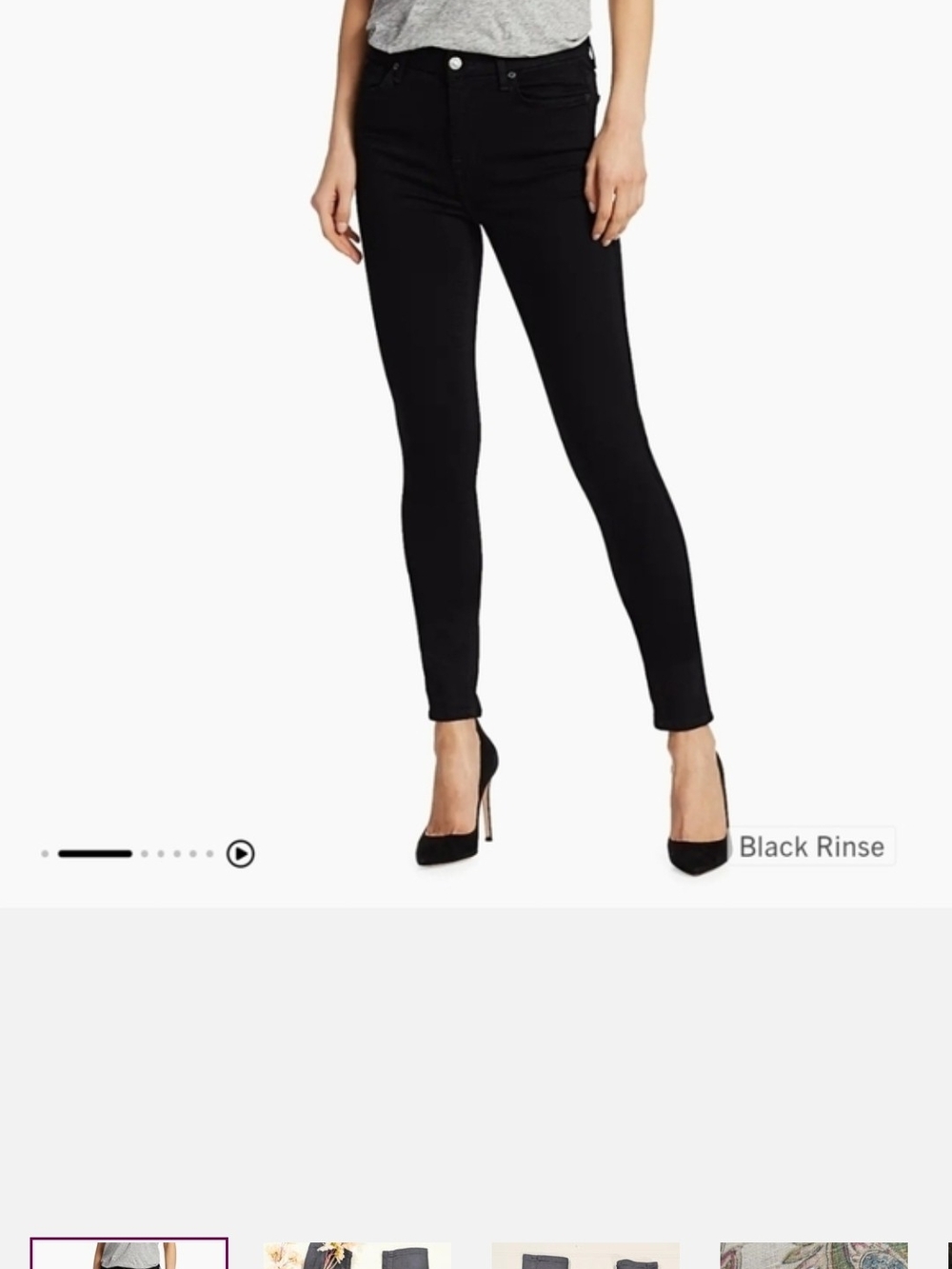 7 For All Mankind Black Skinny Jeans